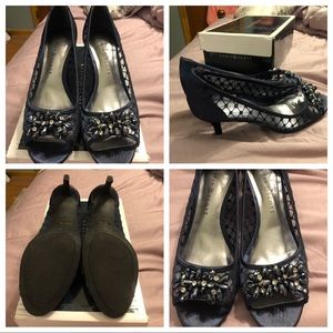 Navy blue Karen Scott evening shoes
